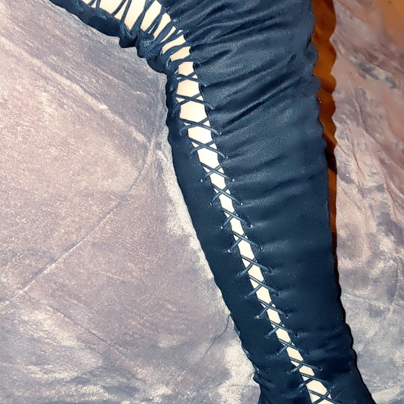 Over the knee, Suade, lace up, stiletto, Boots - Picture 5 of 13